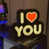 Лайтбокс з написом I LOVE U